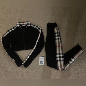 NWOT Burberry Check Trim Stretch Matching Outfit